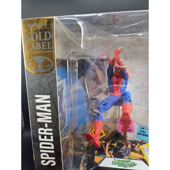 McFarlane Toys Marvel Gold Label Spider-Man Action Figure Amazing Spider-Man Iss - Picture 9 of 10